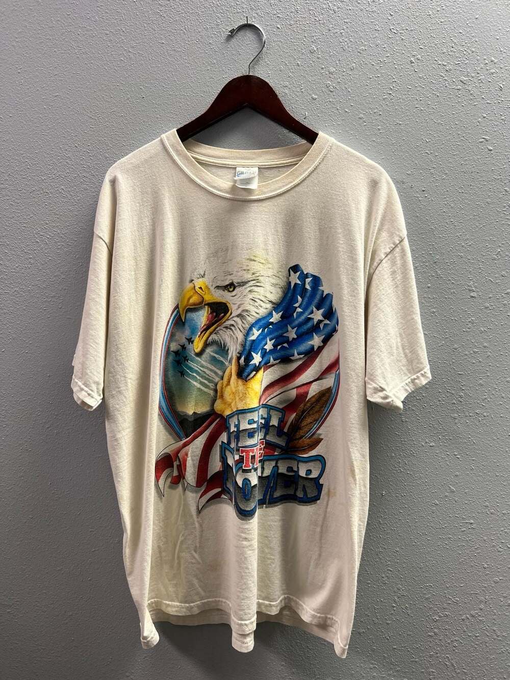 Vintage Y2K Feel The Power Of Freedom Bald Eagle USA T-Shirt 0132